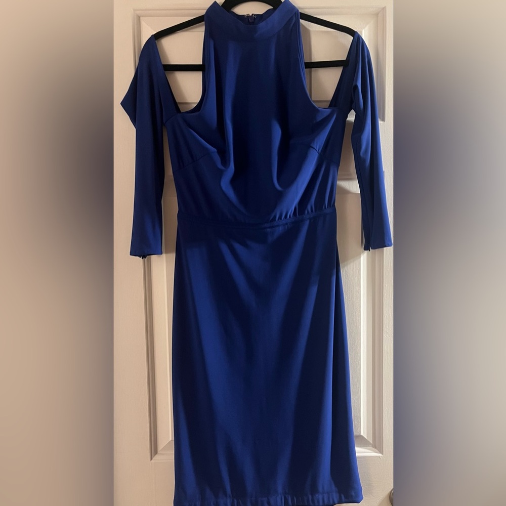 Chic Royal Blue Long Sleeve Dress